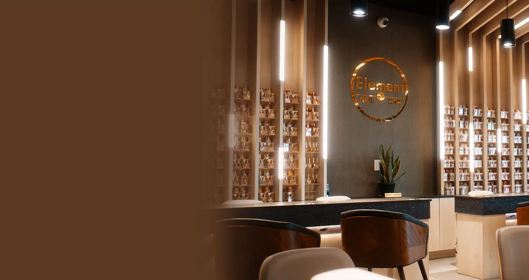 Interior of the verified Element Nail Bar Arcadia storefront