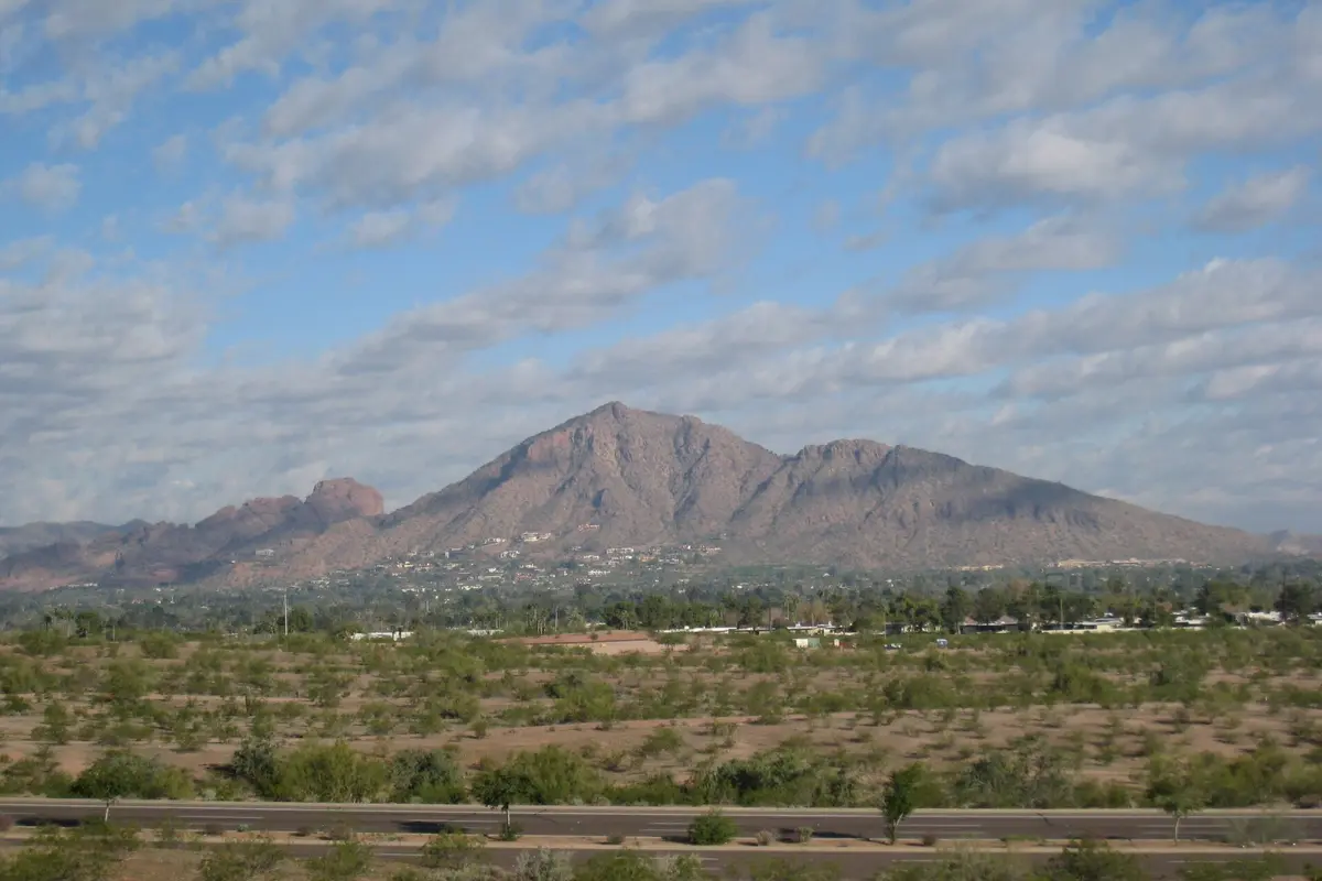 Camelback Mountain viewed from the surrounding Arcadia area