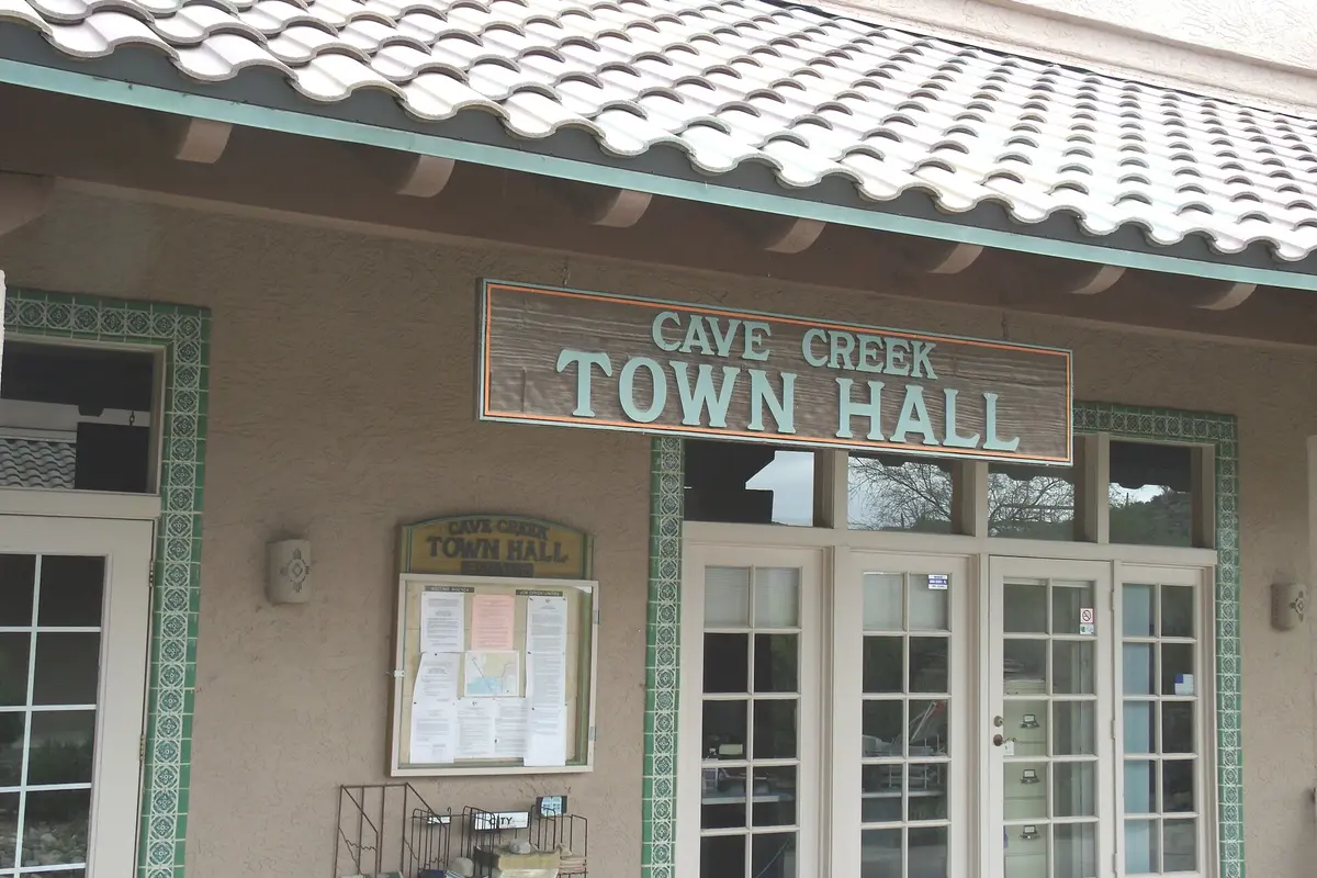 Cave Creek Town Hall and public streetscape