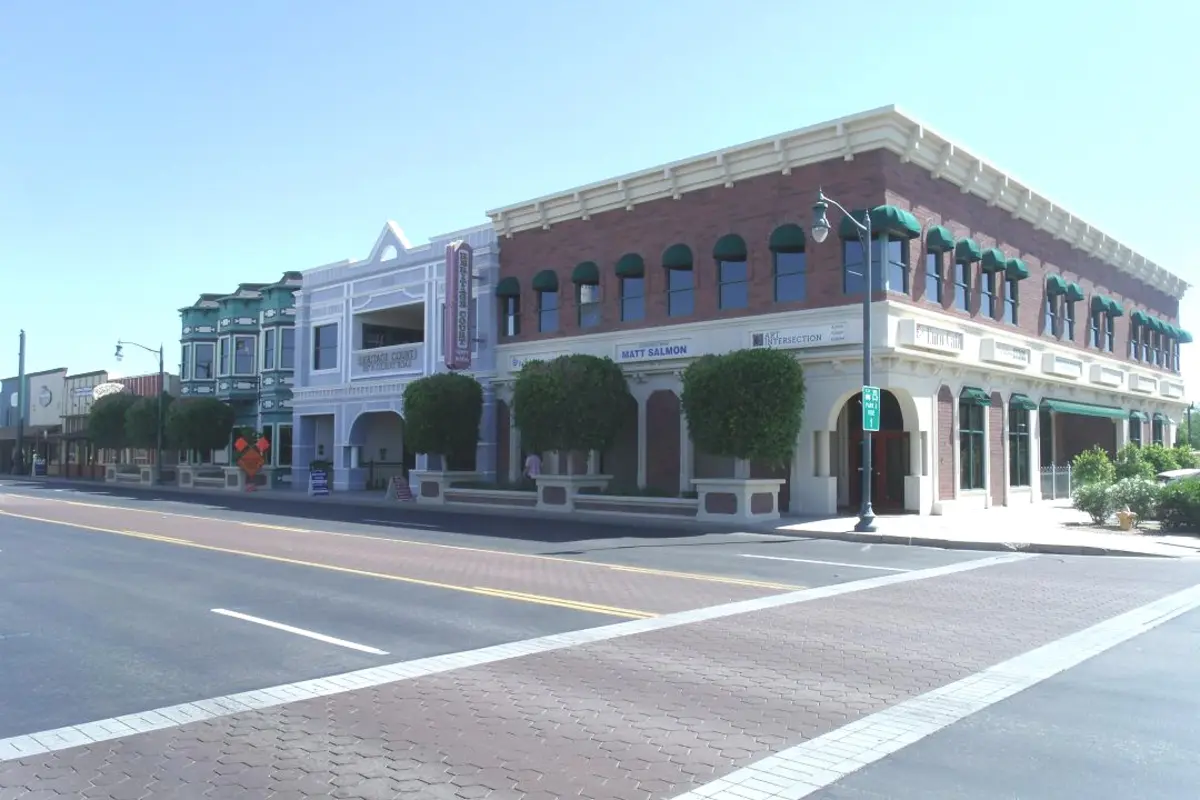Gilbert Heritage District viewed from Gilbert Road